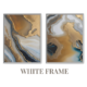 coastal vibe stretched canvas abstract painting white frame