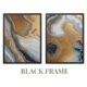 coastal vibe stretched canvas abstract painting black frame