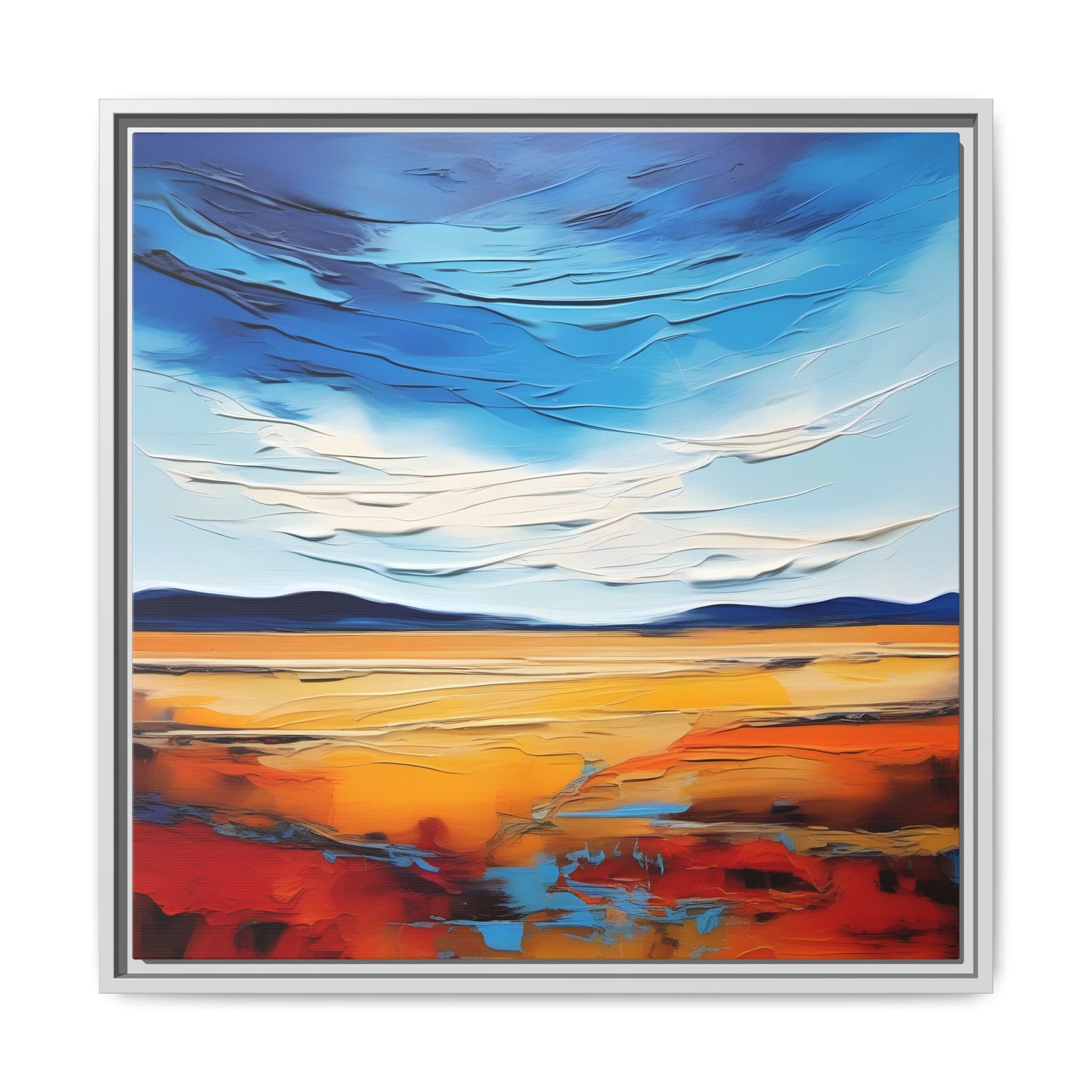 Abstract Tetured Landscape White