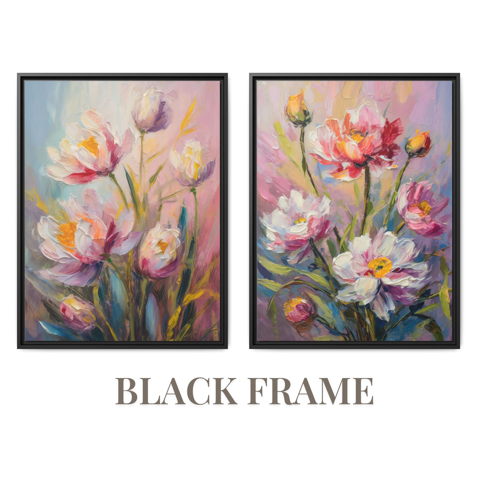 Abstract flower Black frame
