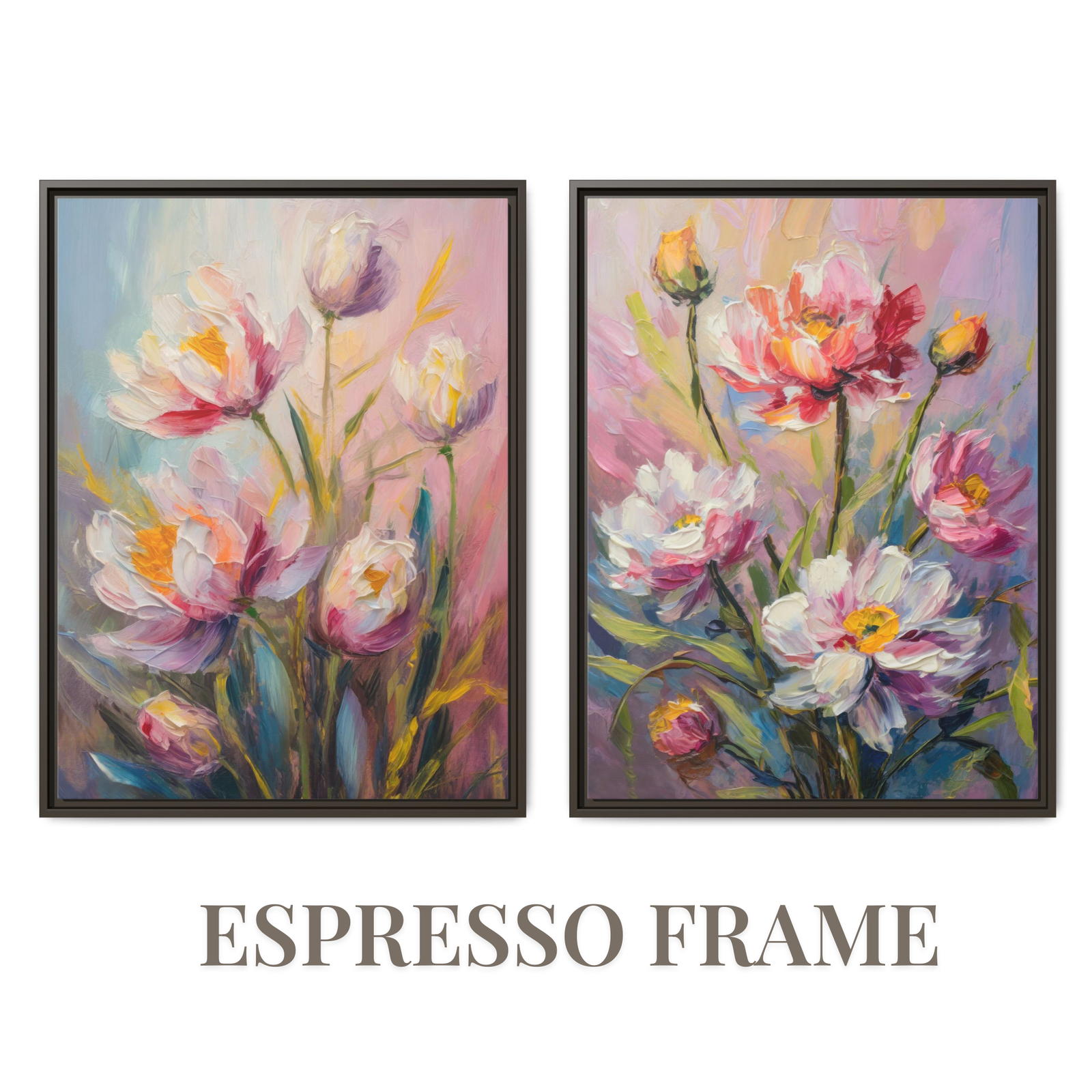 Abstract flower Espresso frame
