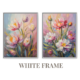 Abstract flower white frame
