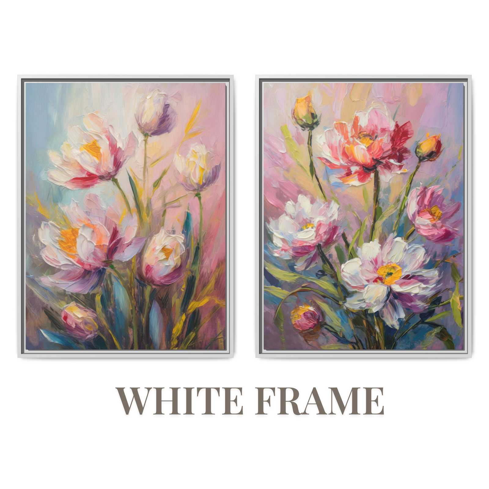 Abstract flower white frame