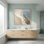 Coastal Abstract Wall Art Office