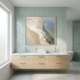 Neutral Coastal Abstract Wall Art | Organic Modern Beach Canvas | Bathroom Decor