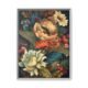 Dark Boho Floral Canvas Wall Art Botanical Print White Frame