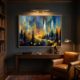 Forest lights canvas painting for offices, home