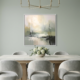 Misty Forest Abstract Wall Art Dining Misty Forest Abstract Wall Art Dining | Serene Organic Modern Canvas