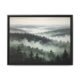 Moody Foggy Forest Canvas Wall Art Black Frame