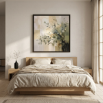 Neutral Olive Branch Abstract Wall Art