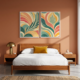 Palm Leaves set of 2 frames for bedroom decor