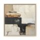 River Stone Abstract Wall Art Office | Wabi-Sabi Industrial Canvas