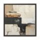 River Stone Abstract Wall Art Office | Wabi-Sabi Industrial Canvas