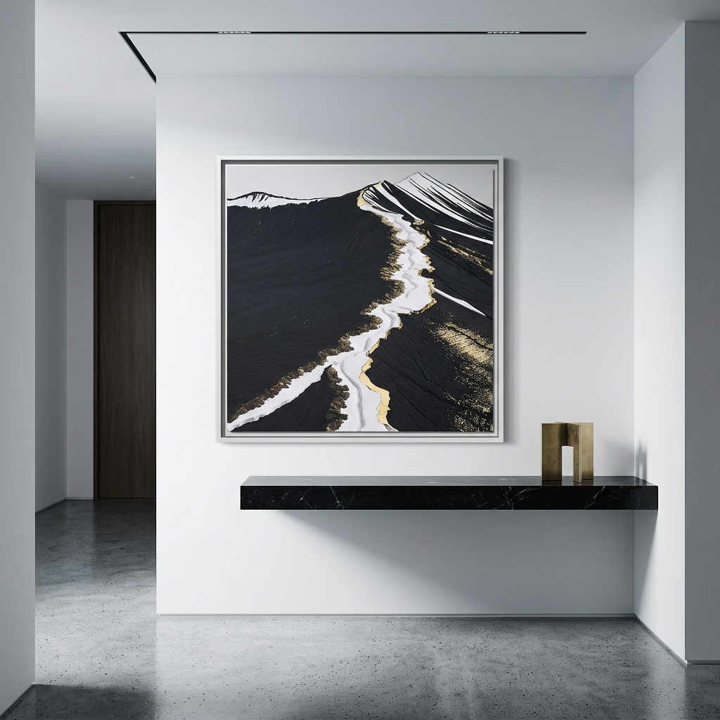 icelandic volcanic terrain abstract canvas art for living room, entrance, offices and more