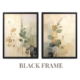 Olive Branch Wall Art Neutral Beige Set | Japandi Botanical Canvas Diptych