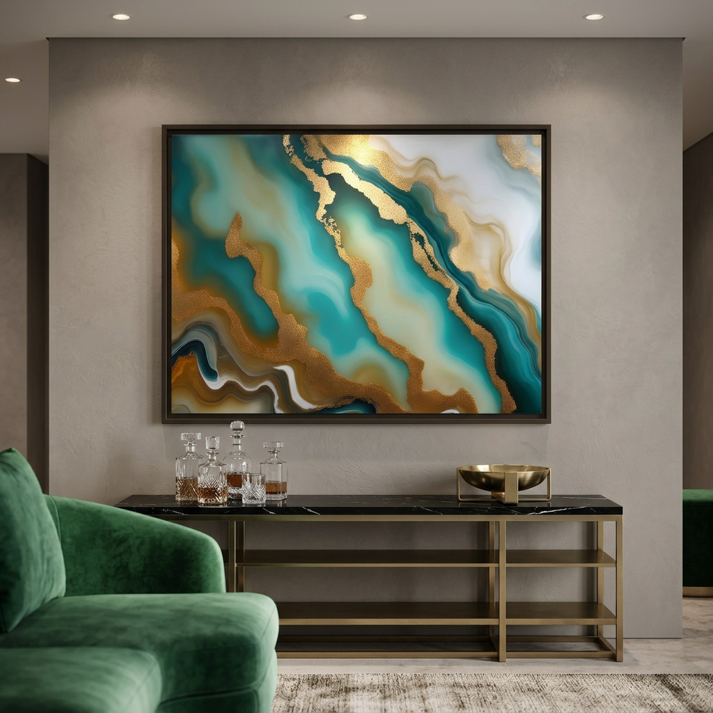 water and sand waves abstract canvas wall art for living room, bedroom and offices