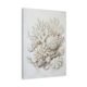 Ivory Reef Stretched canvas White coral and shell botanical painting on stretched canvas, frameless gallery-wrap ready-to-hang coastal wall art, ivory and cream reef arrangement print for minimalist modern home decor, Arts Fiesta