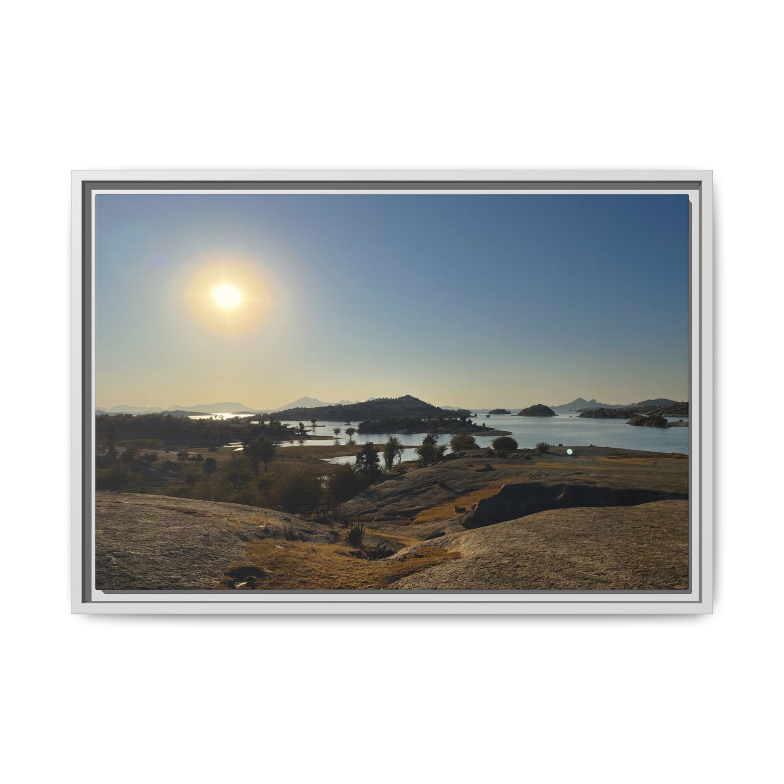 Jawai Dam Rajasthan White Frame