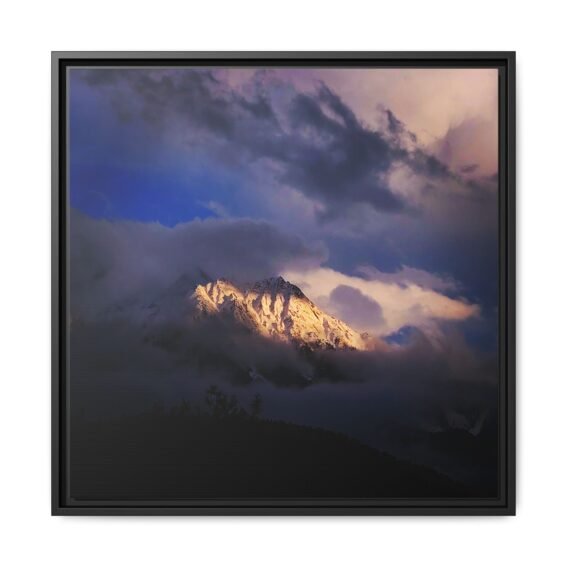 Kashmir mountains Black Frame
