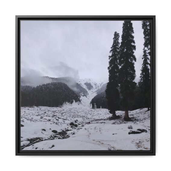 Snow land Pahalgam Black Frame
