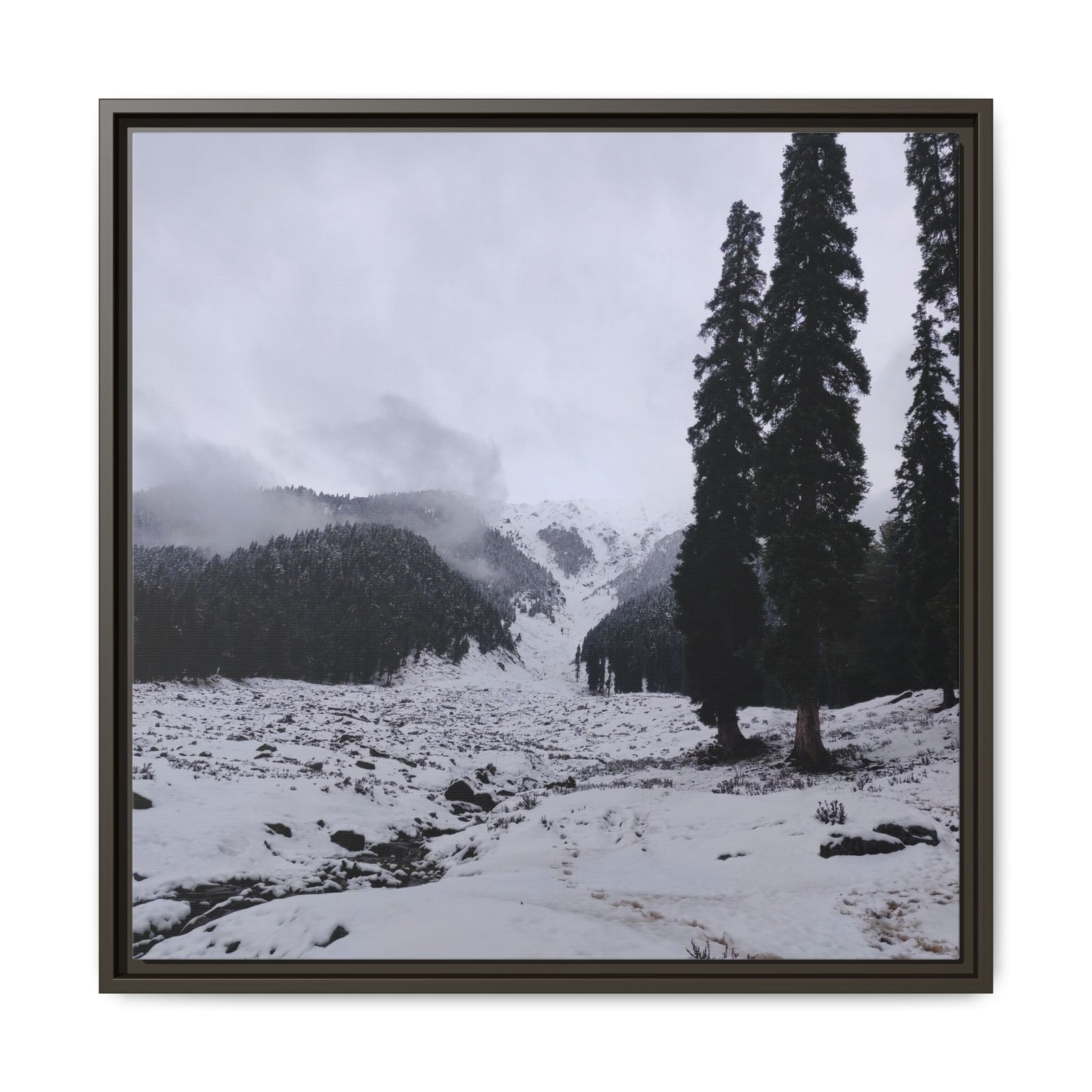 Snow land Pahalgam Espresso Frame Snow land Pahalgam Espresso Frame