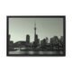 Toronto Skyline in Black & White Black Frame