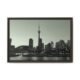 Toronto Skyline in Black & White Espresso Frame