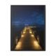 Twilight Pier over the Caribbean Black Frame