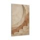 Individual right panel of organic modern triptych canvas print showing a sweeping crescent curve and terraced plaster steps.